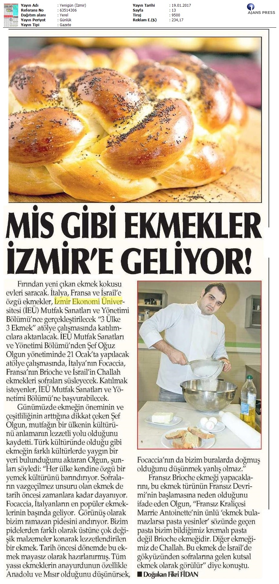 Mis gibi ekmekler İzmir'e geliyor