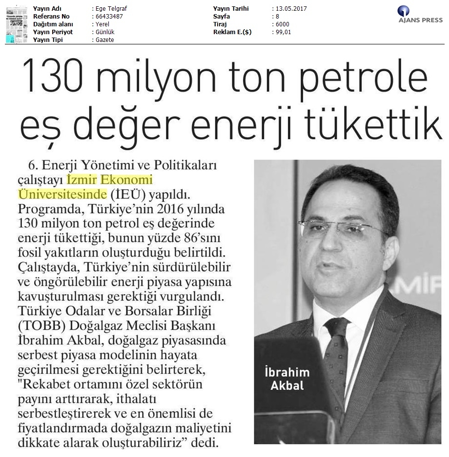 130 milyon ton değerinde petrole eş enerji tükettik