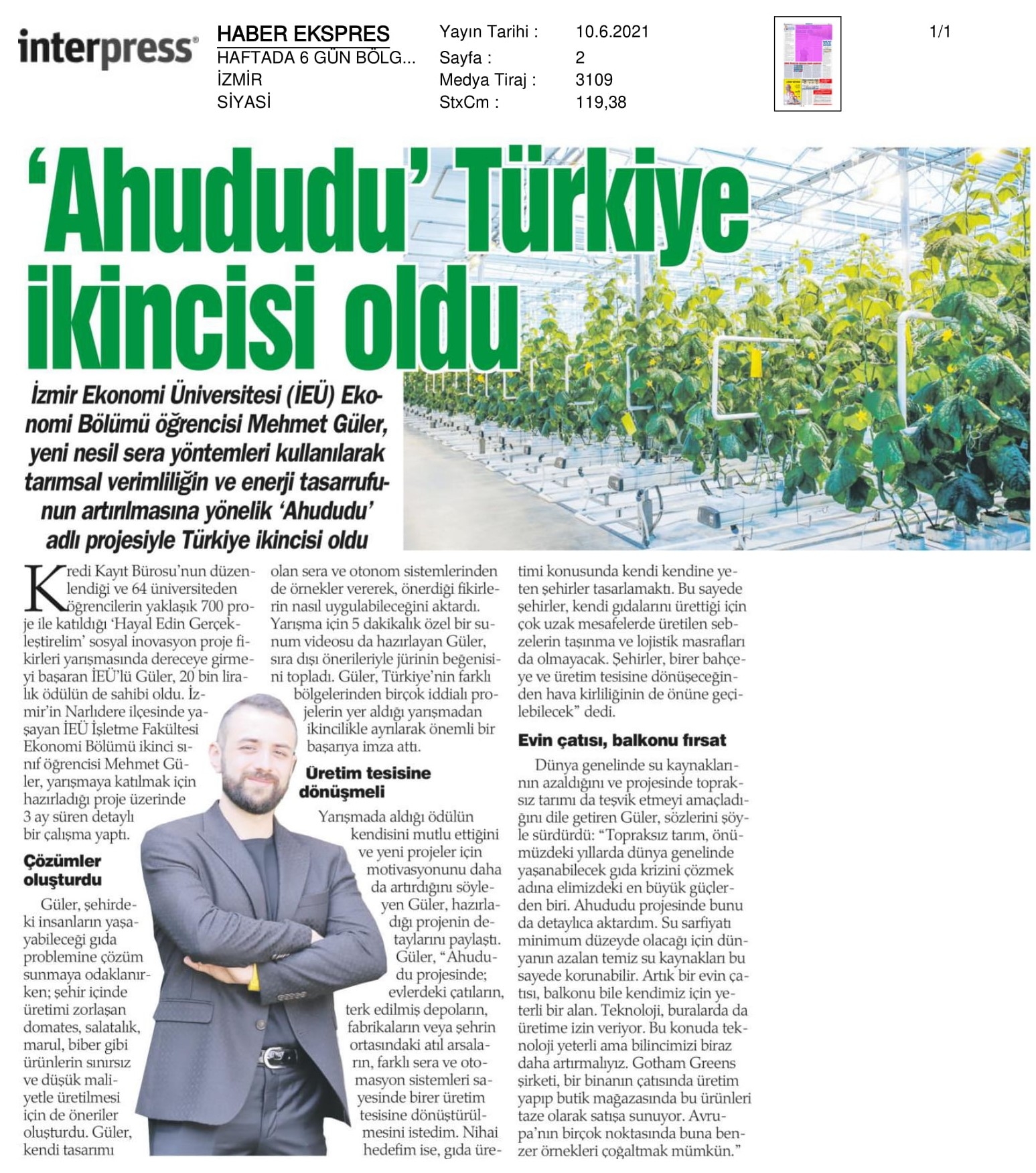 ‘Ahududu’ Türkiye ikincisi