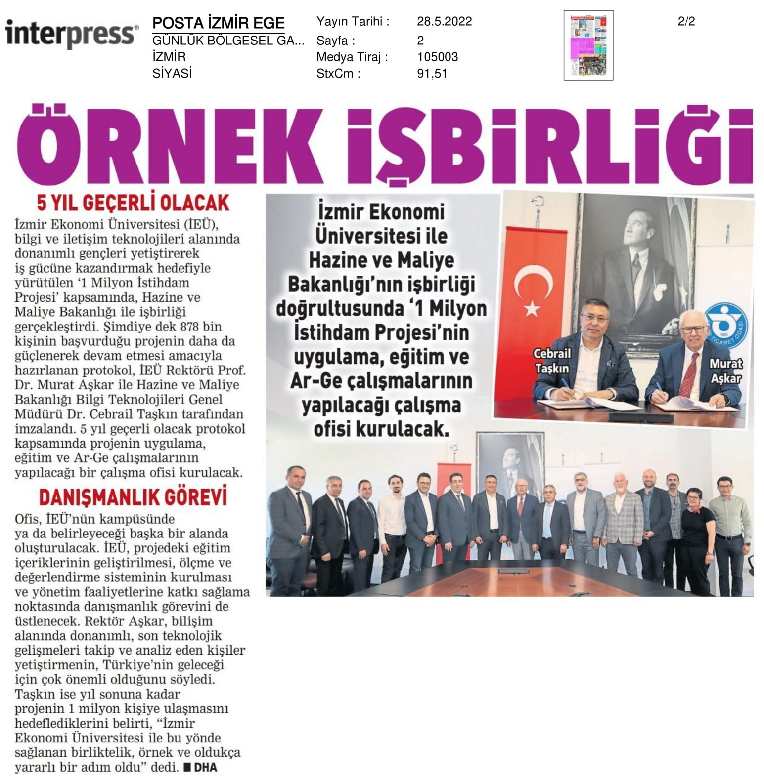 ‘1 milyon istihdama’ İzmir’den büyük destek