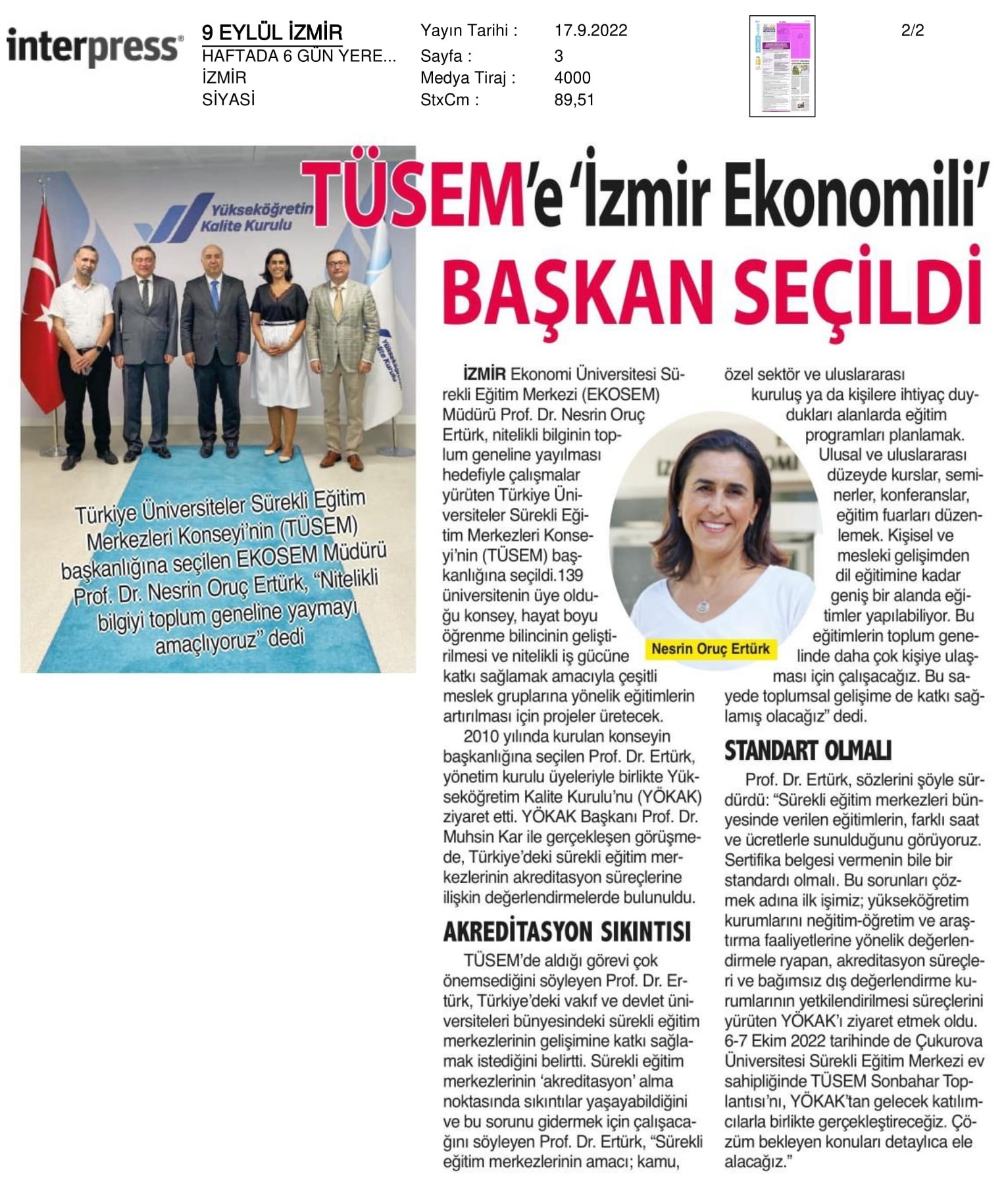 Konseye ‘İzmir Ekonomili’ başkan