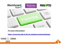 Blackboard Training Sessions