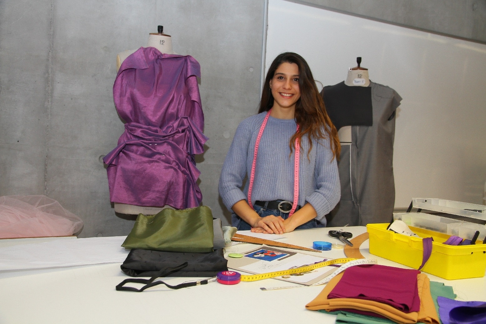 YOUNG FASHION DESIGNER OF IUE CREATED DESIGNS FOR CABIN CREW