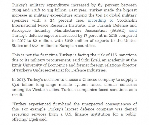 Sıtkı Egeli speaks to Ahvalnews: "U.S. sanctions could hit Turkish defence sector hard"