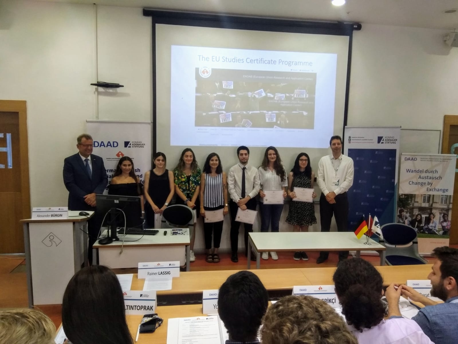 German Consul handed EU Certificate to students 