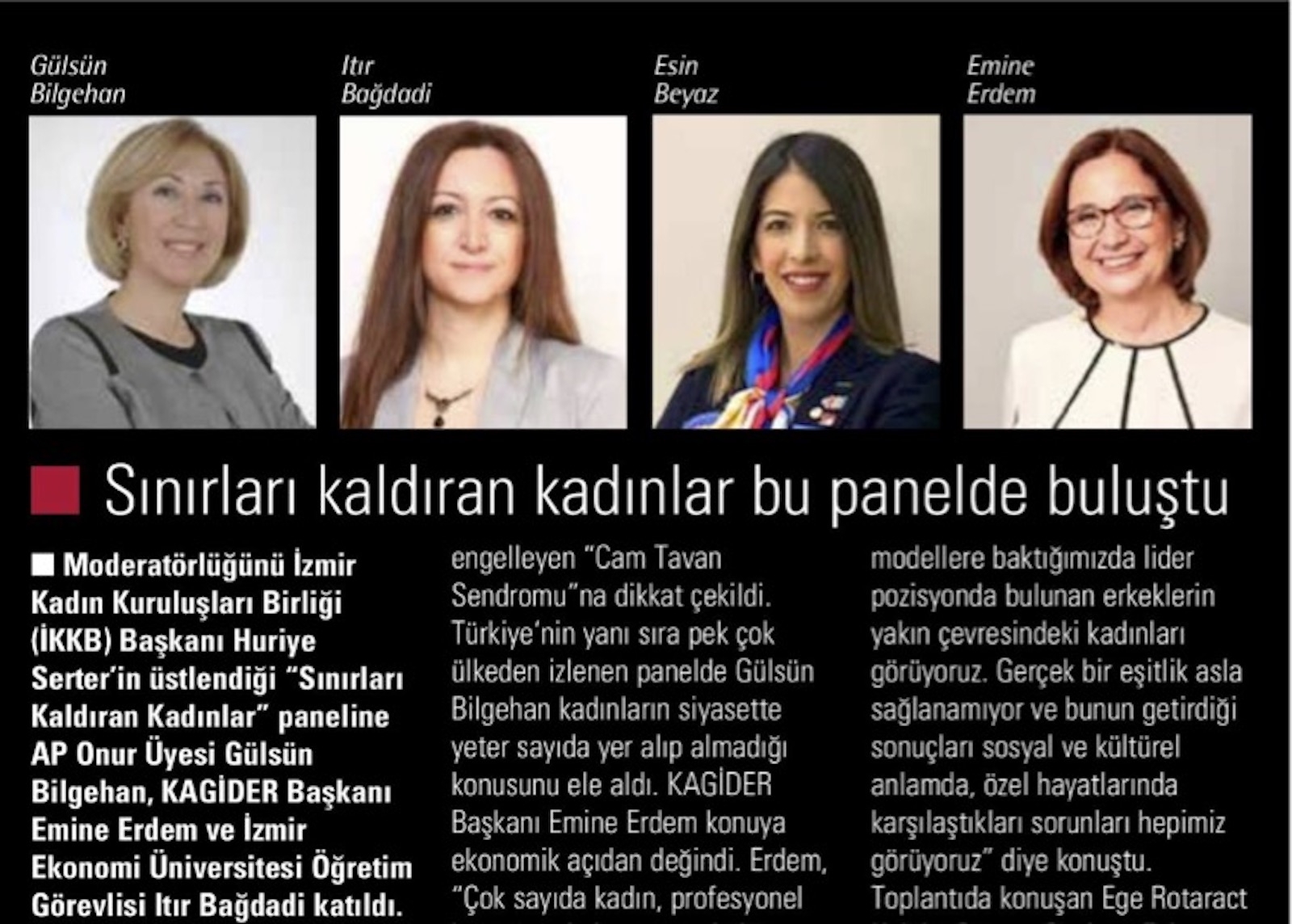 Itır Bağdadi participated in the panel “Women Lifting Borders”