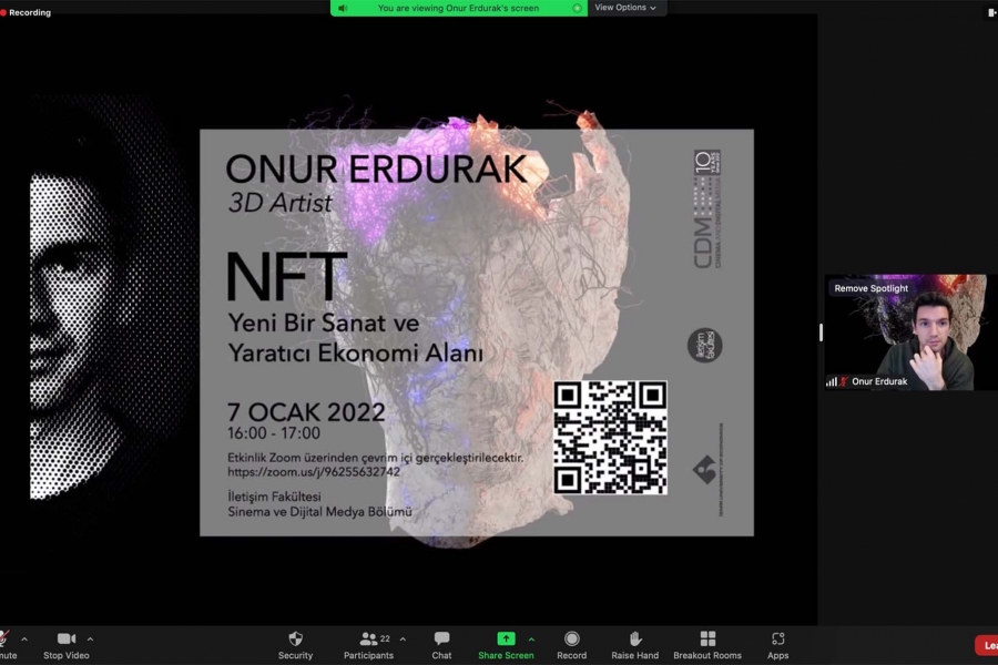 Sinema ve Dijital Medya Bölüm Söyleşisi: “NFT: Yeni Bir Sanat ve Yaratıcı Ekonomi Alanı”