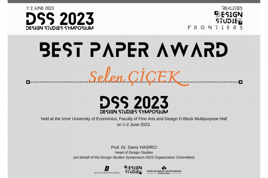 The Best Paper Award at the Design Studies Symposium 2023: Realities & Frontiers