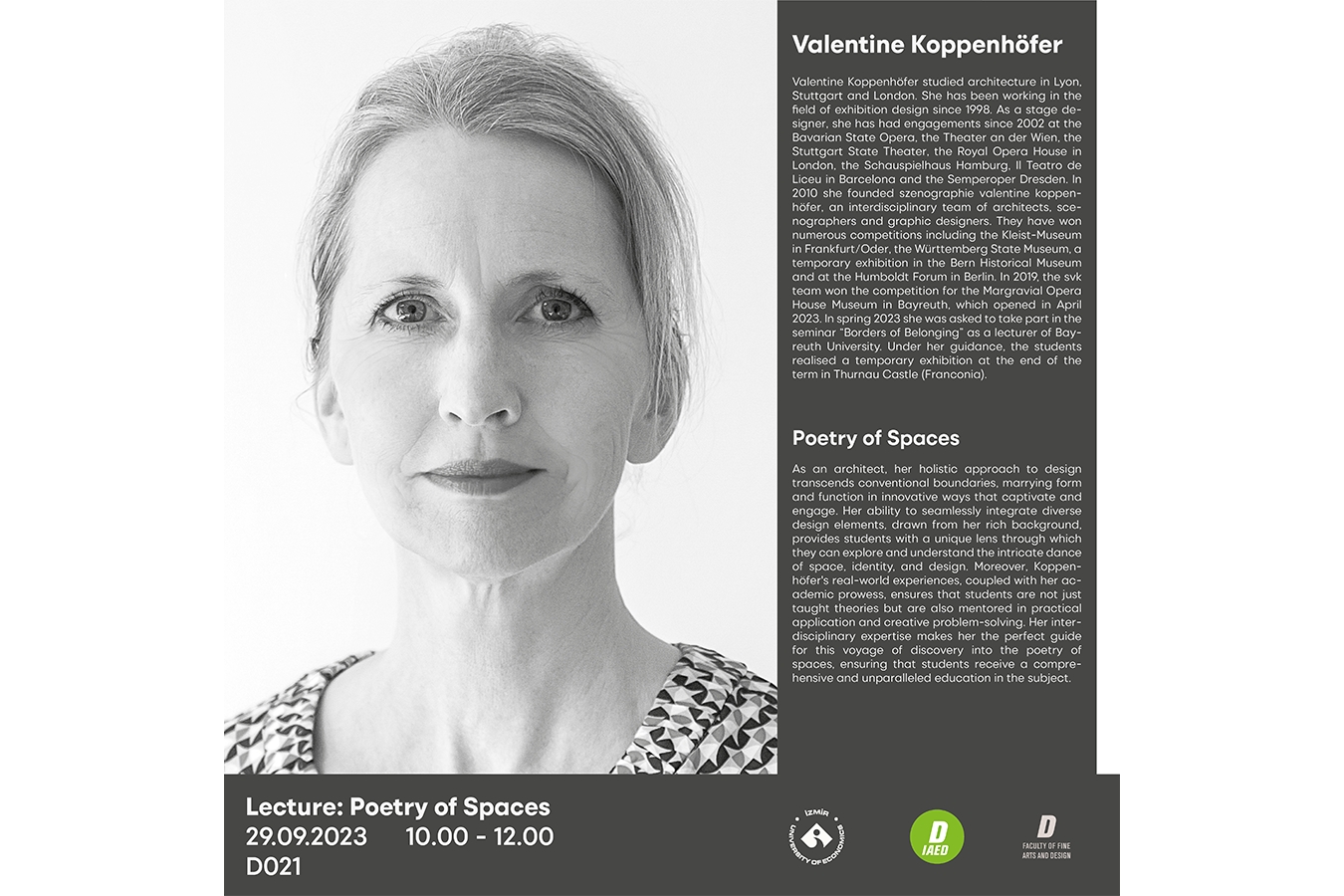 Valentine Koppenhöfer "Poetry of Spaces"  Dersi