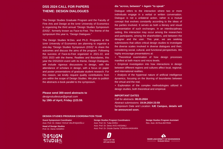 DSS 2024 CALL FOR PAPERS | THEME: DESIGN DIALOGUES