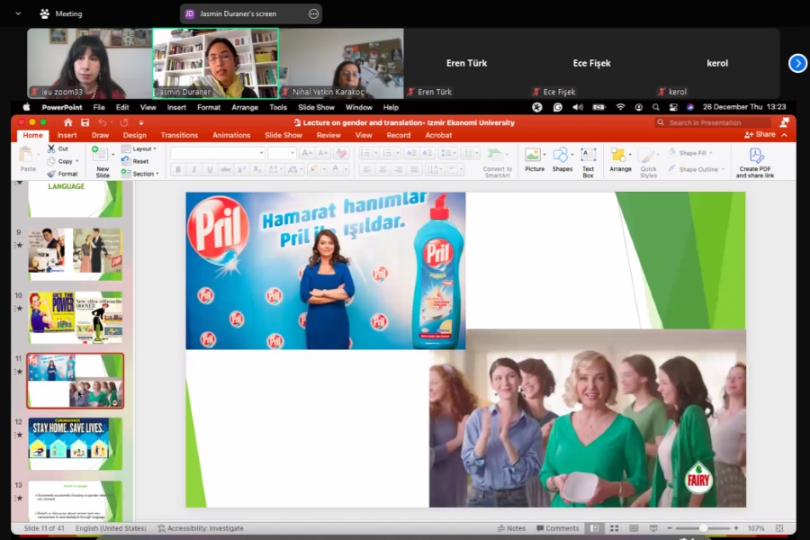 IUE Department of English Translation and Interpreting hosted Asst. Prof. Jasmin E. Duraner in the webinar titled "Reframing Translation: Gender, Language and Feminist Practices"