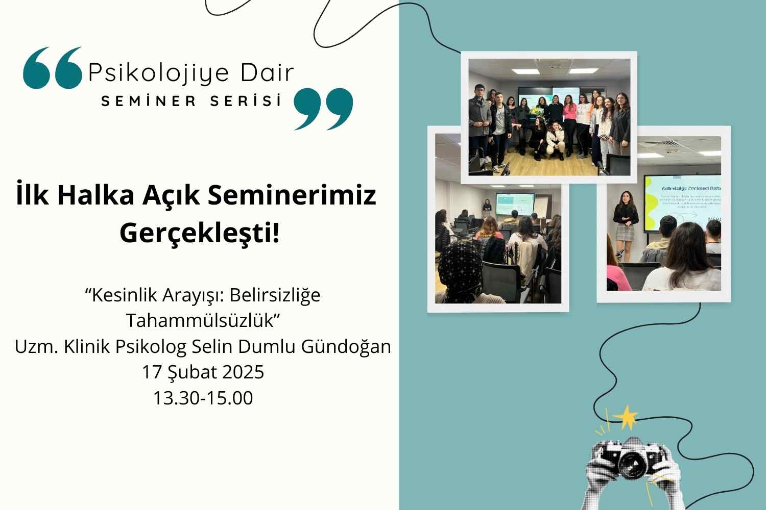 PUAM’da İlk Halka Açık Seminerimizi Gerçekleştirdik!