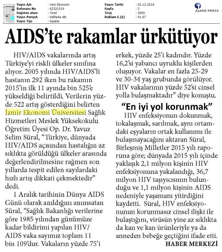 AIDS'te rakamlar ürkütüyor