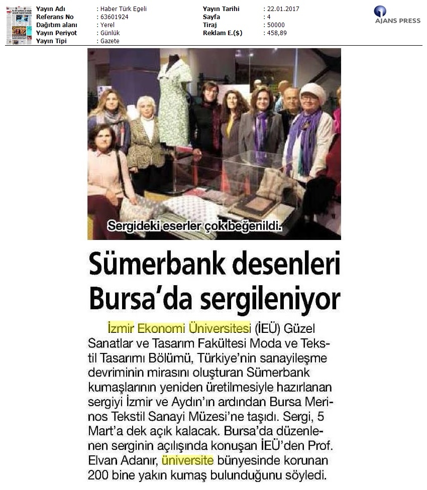 Sümerbank desenleri Bursa'da sergileniyor