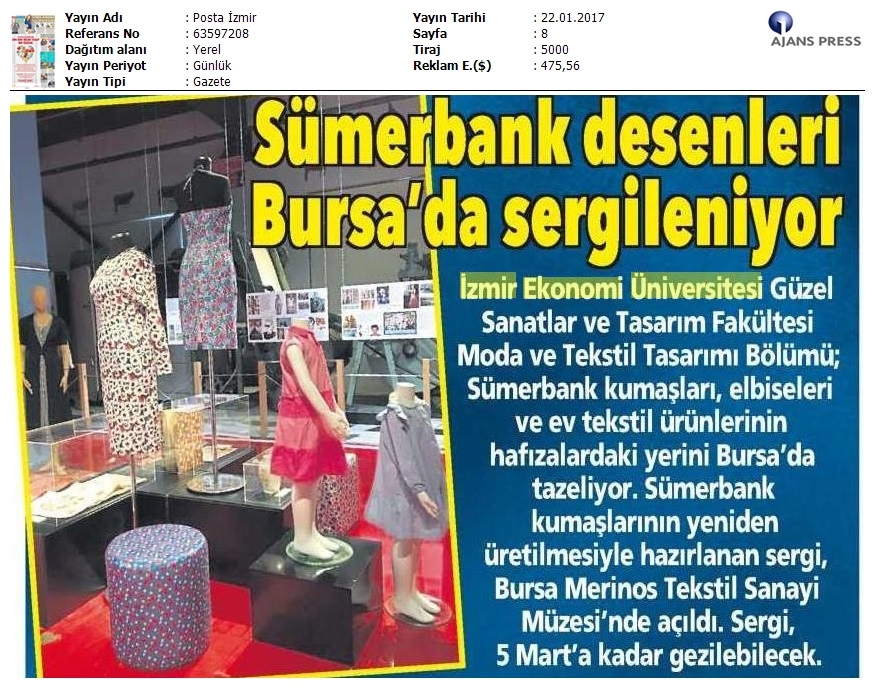 Sümerbank desenleri Bursa'da sergileniyor