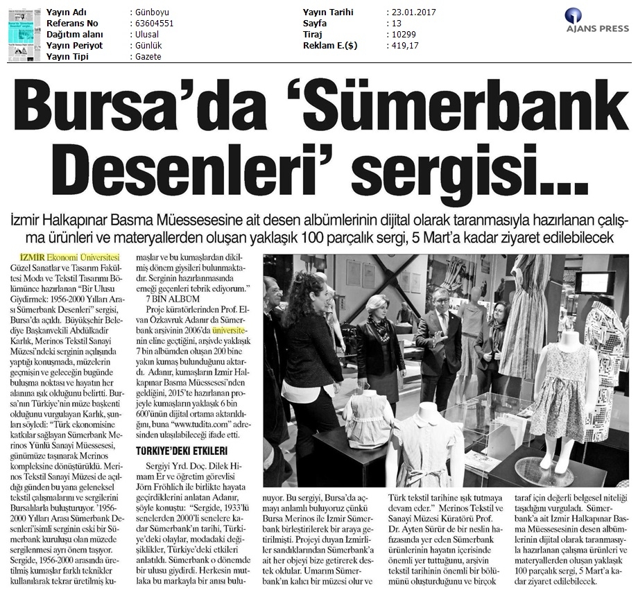 Bursa'da "Sümerbank desenleri" sergisi...
