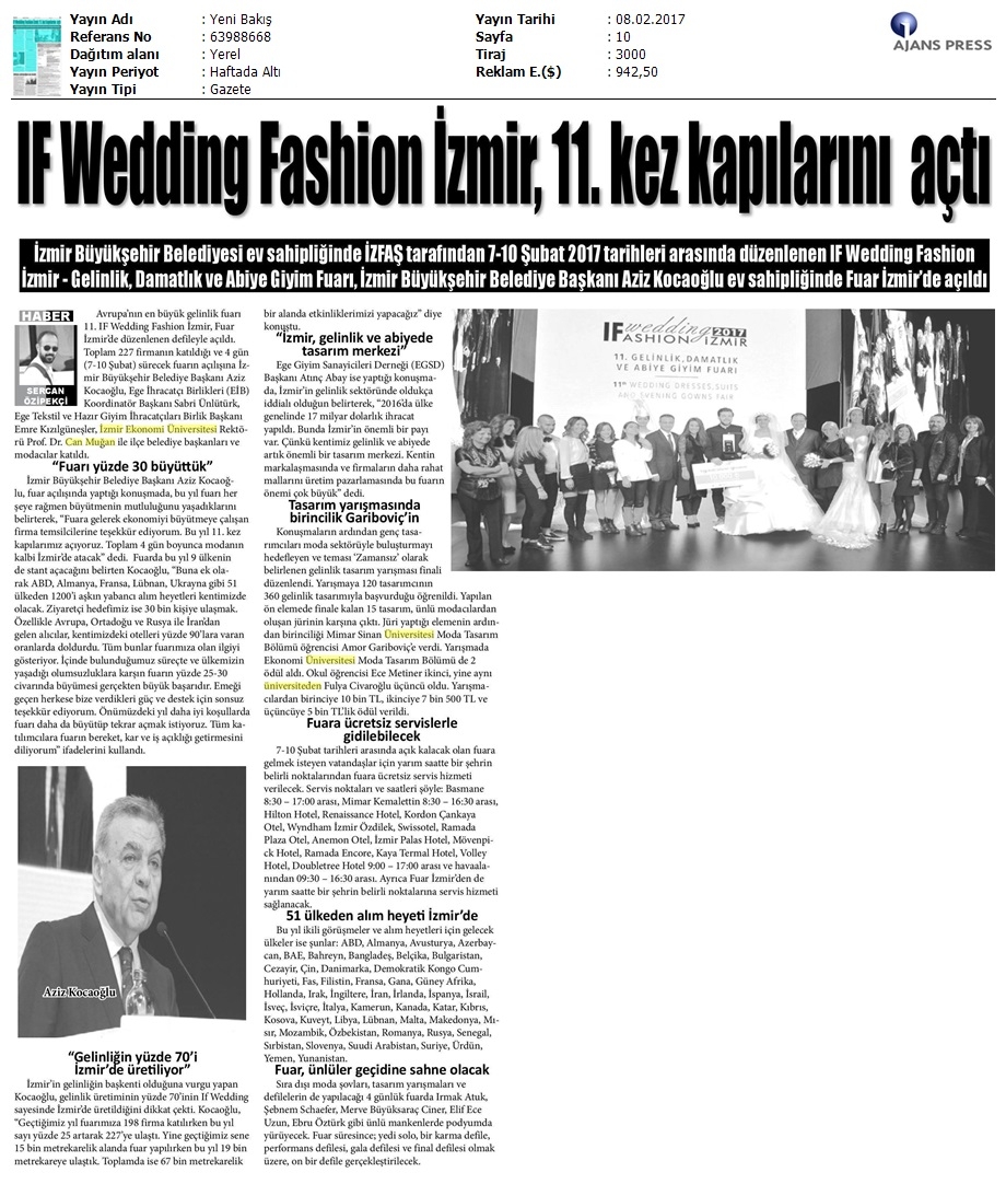 IF Wedding Fashion İzmir, 11.kez kapılarını açtı