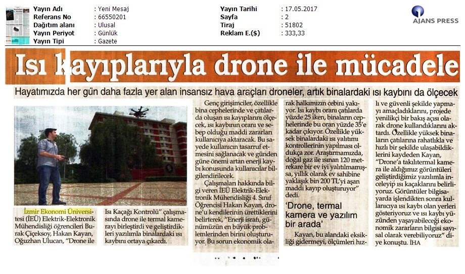 Isı kayıplarıyla drone'lu mücadele
