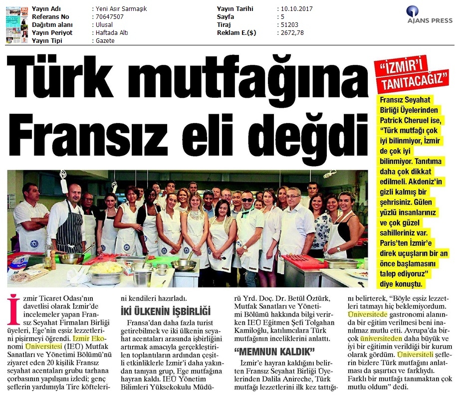 Türk mutfağına Fransız eli değdi