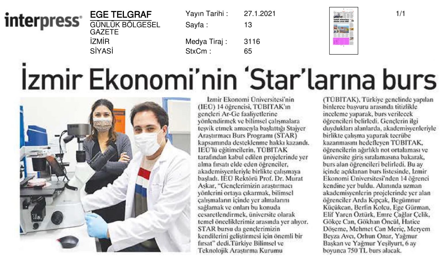 İzmir Ekonomi’nin ‘Star’ları