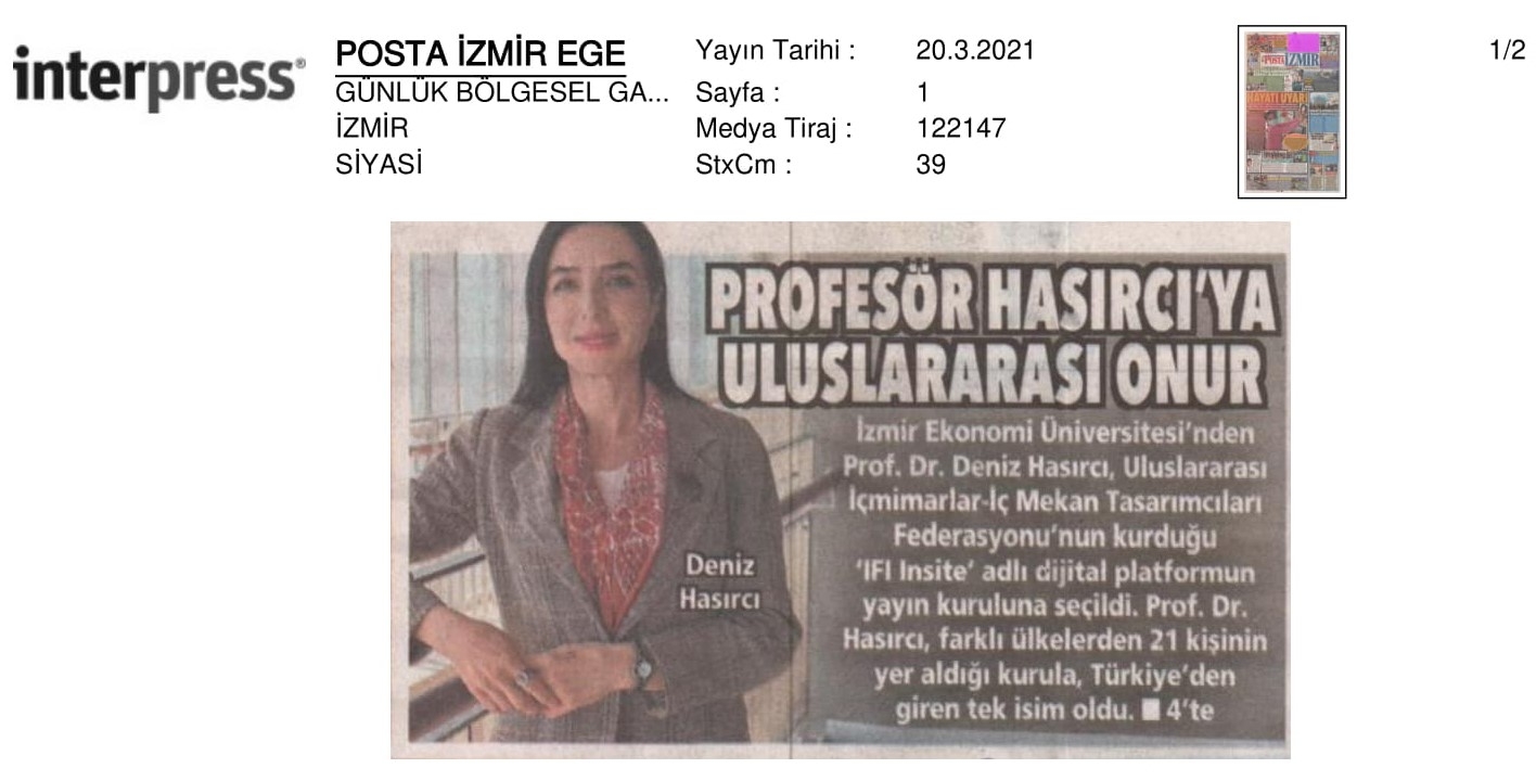 İzmir Ekonomili profesöre büyük onur