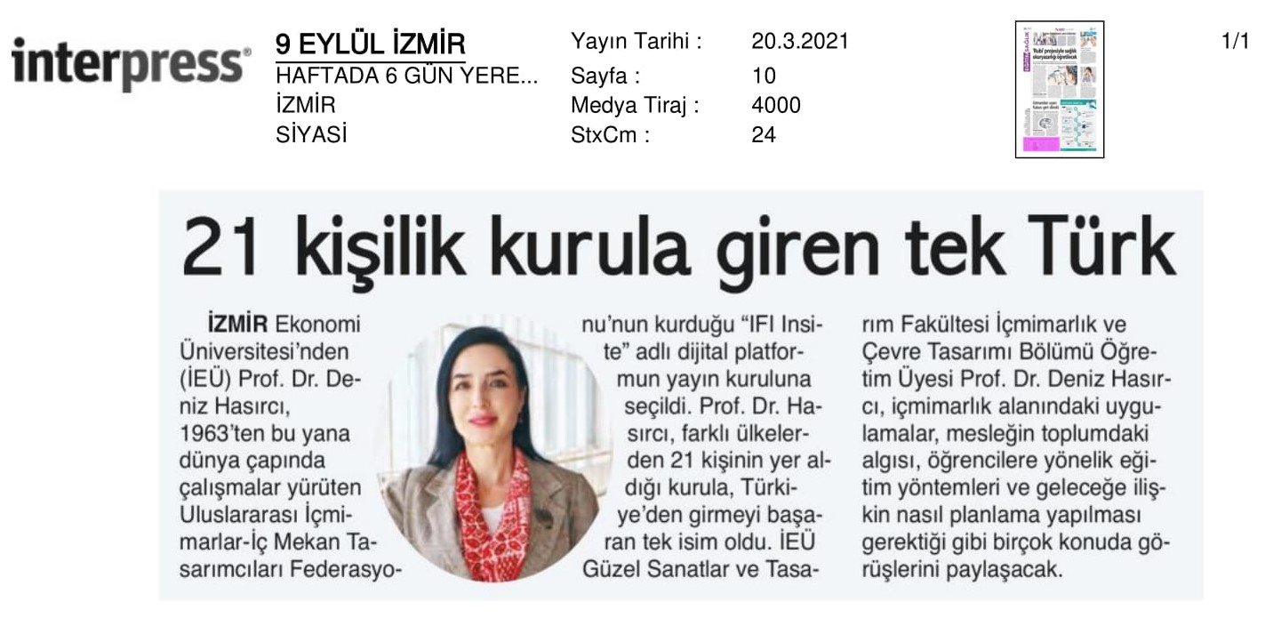 İzmir Ekonomili profesöre büyük onur