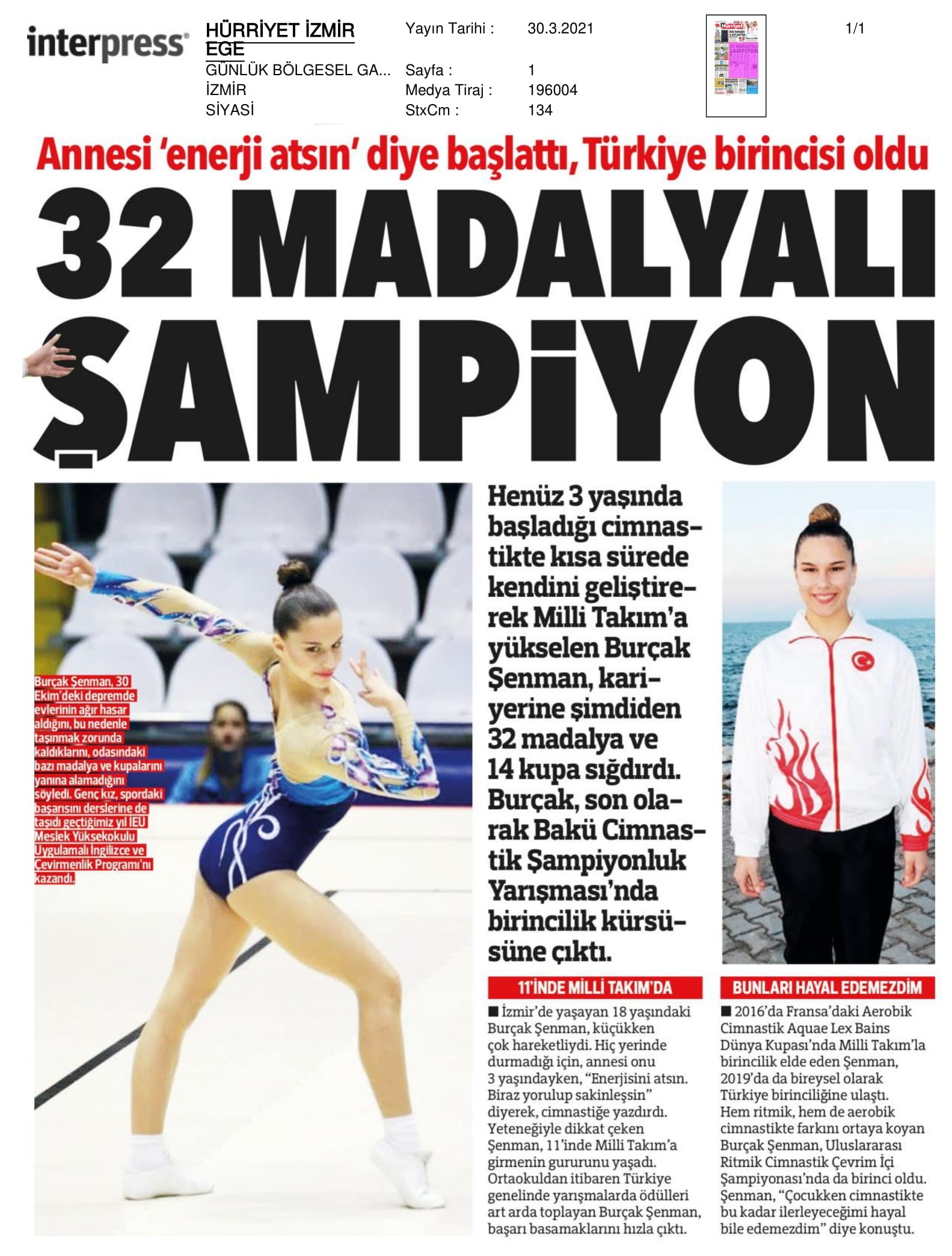 Annesi ‘enerji atsın’ diye başlattı, Türkiye şampiyonu oldu