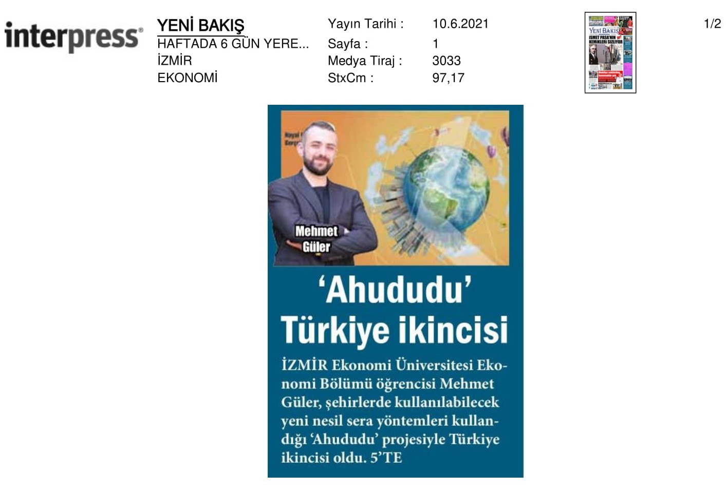 ‘Ahududu’ Türkiye ikincisi