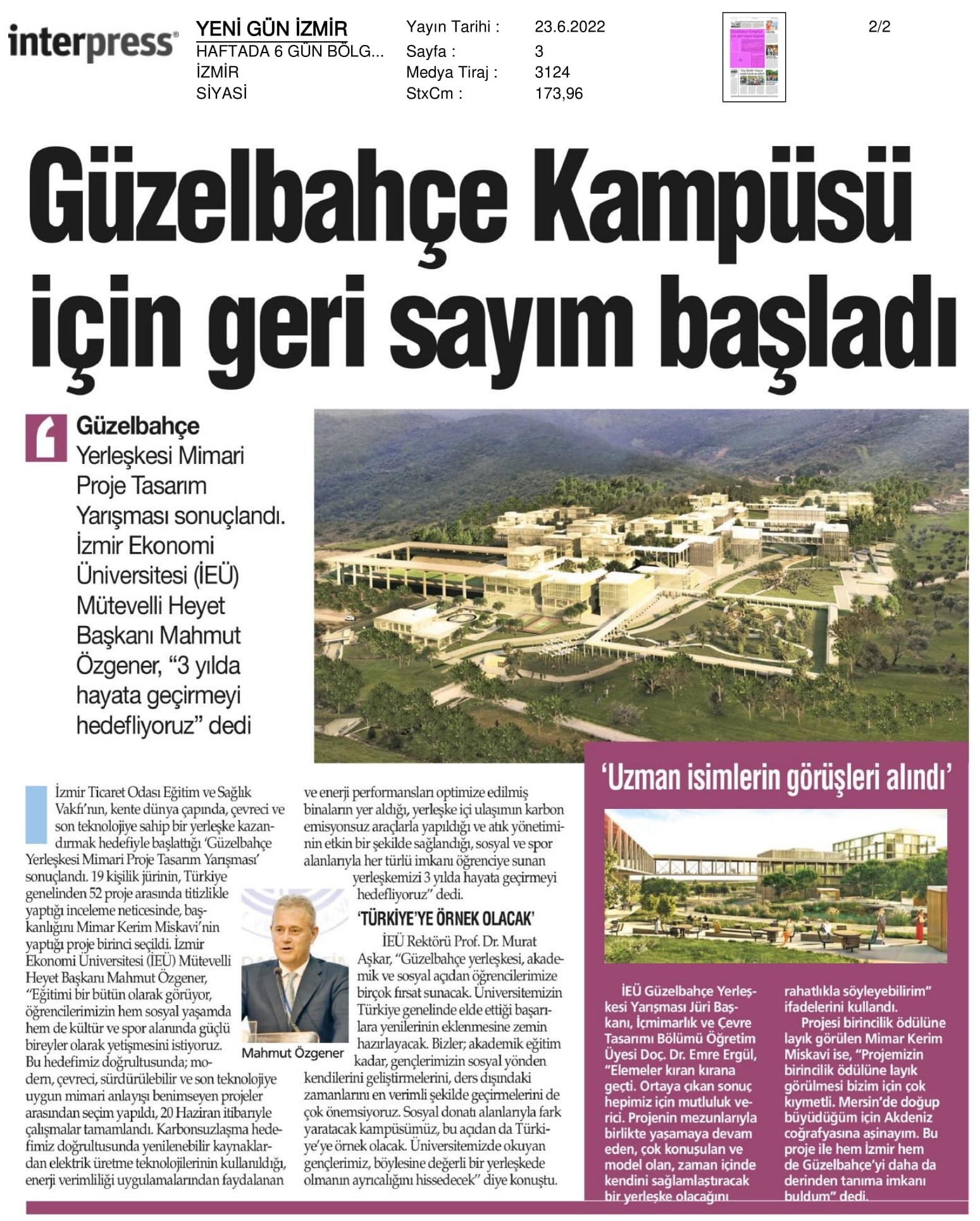 İzmir'in geleceğe açılan kapısı: ‘Güzelbahçe kampüsü’