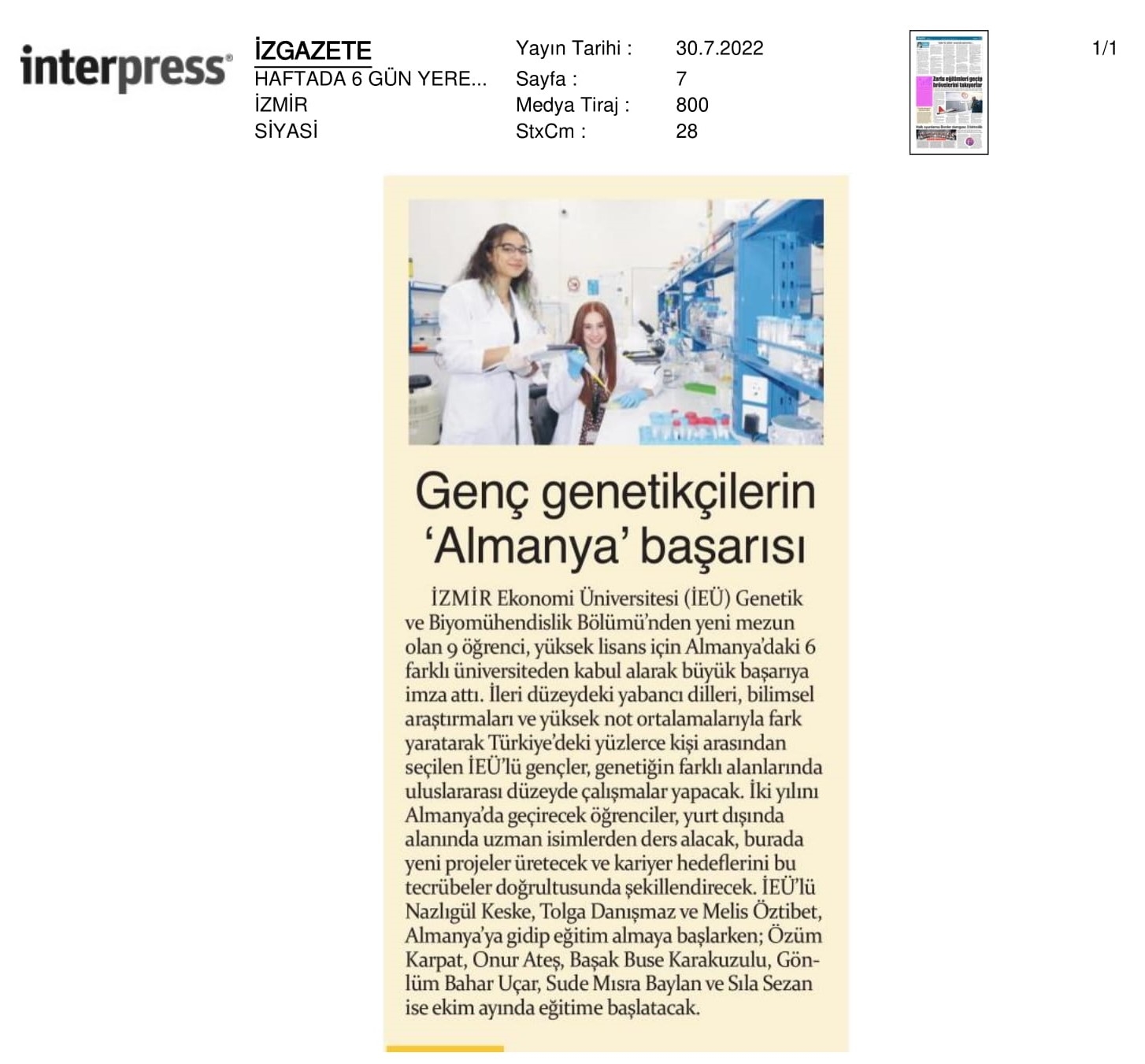 Genetikçilerin ‘Almanya’ başarısı