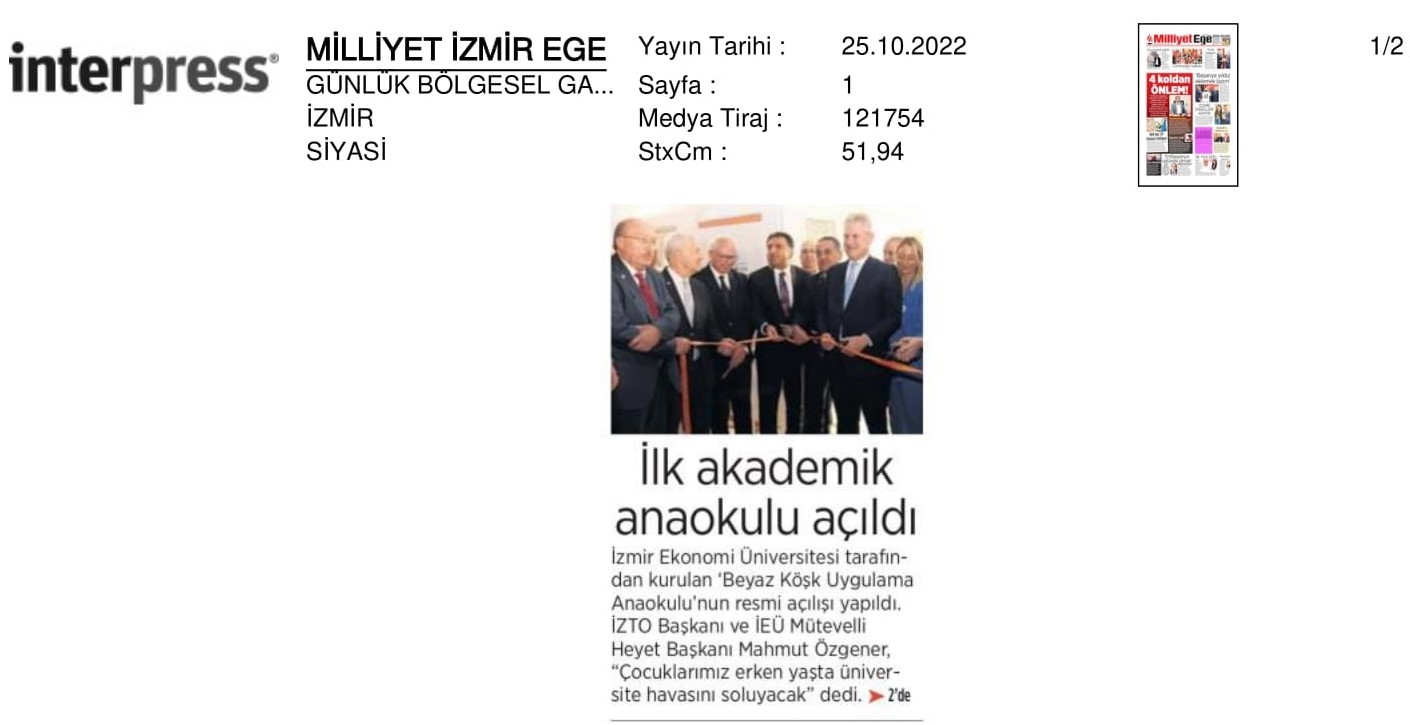 İzmir’in ilk 'akademik' anaokulu açıldı
