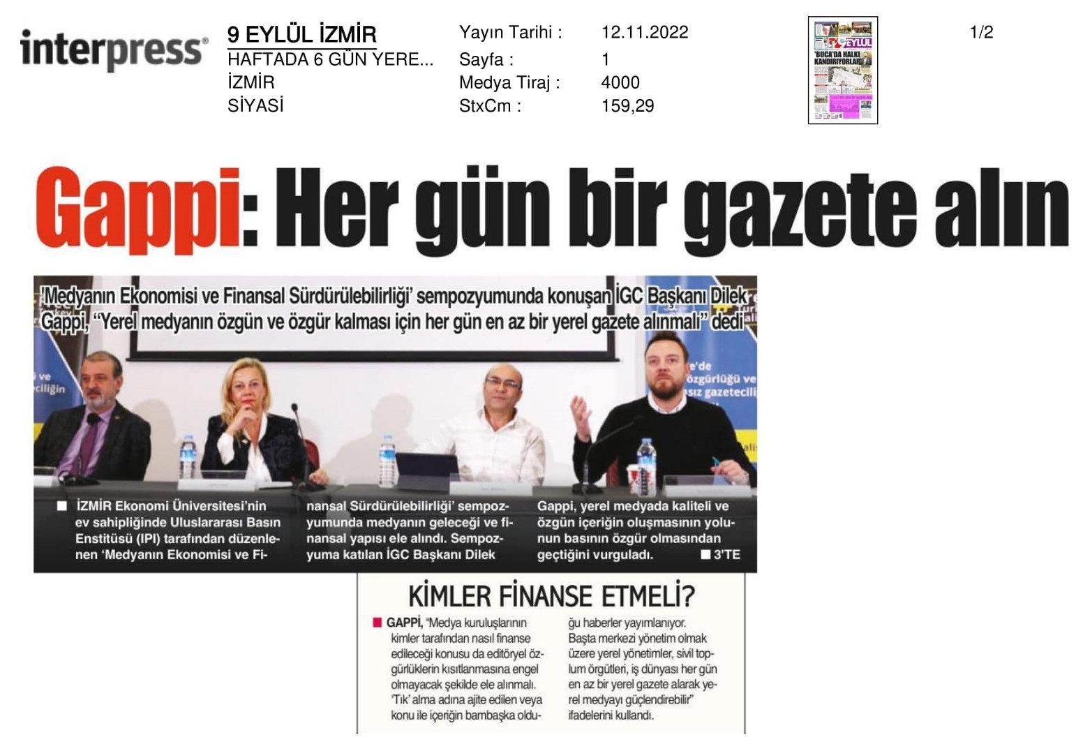 İzmir Ekonomi’de ‘medya’ zirvesi