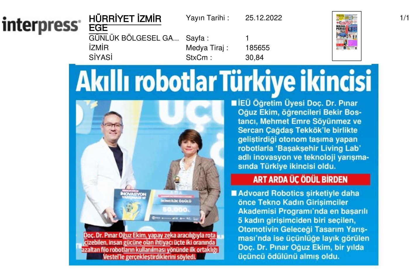Akıllı robotlar Türkiye ikincisi