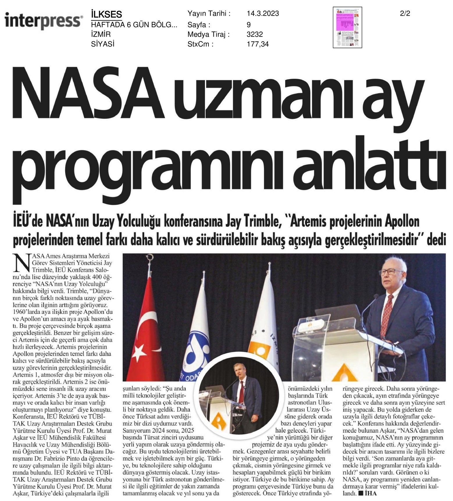 NASA’dan İzmir’e Gelip Öğrencilerle Buluştu