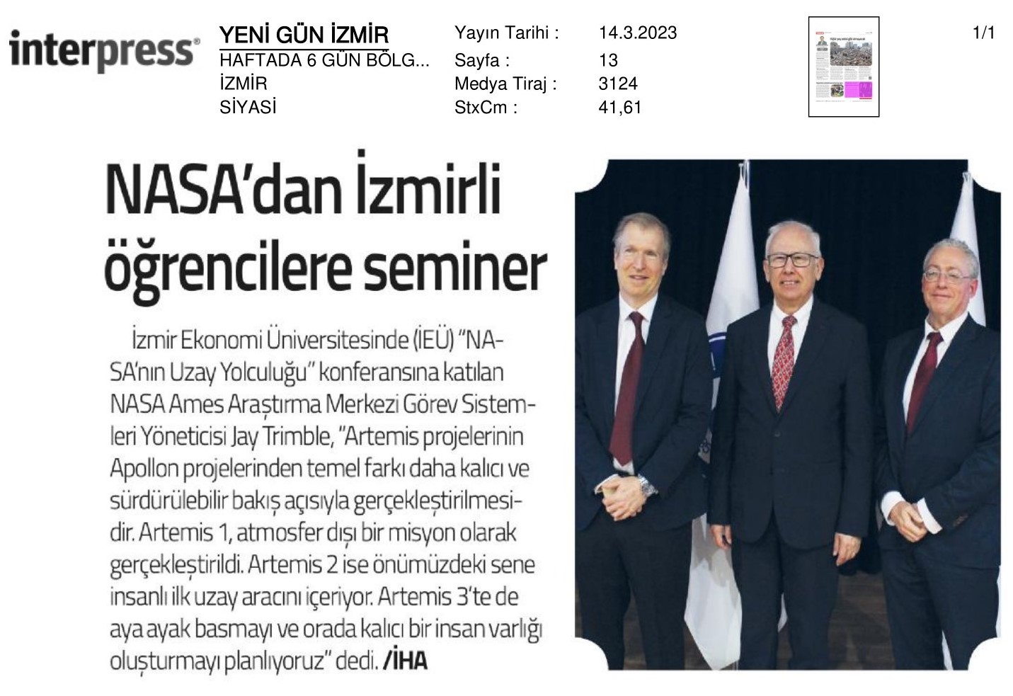 NASA’dan İzmir’e Gelip Öğrencilerle Buluştu