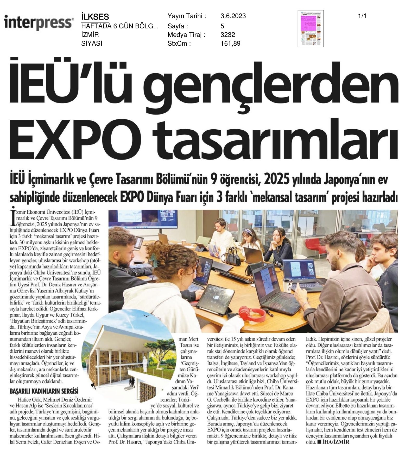 EXPO’ya ‘İzmirli’ tasarım
