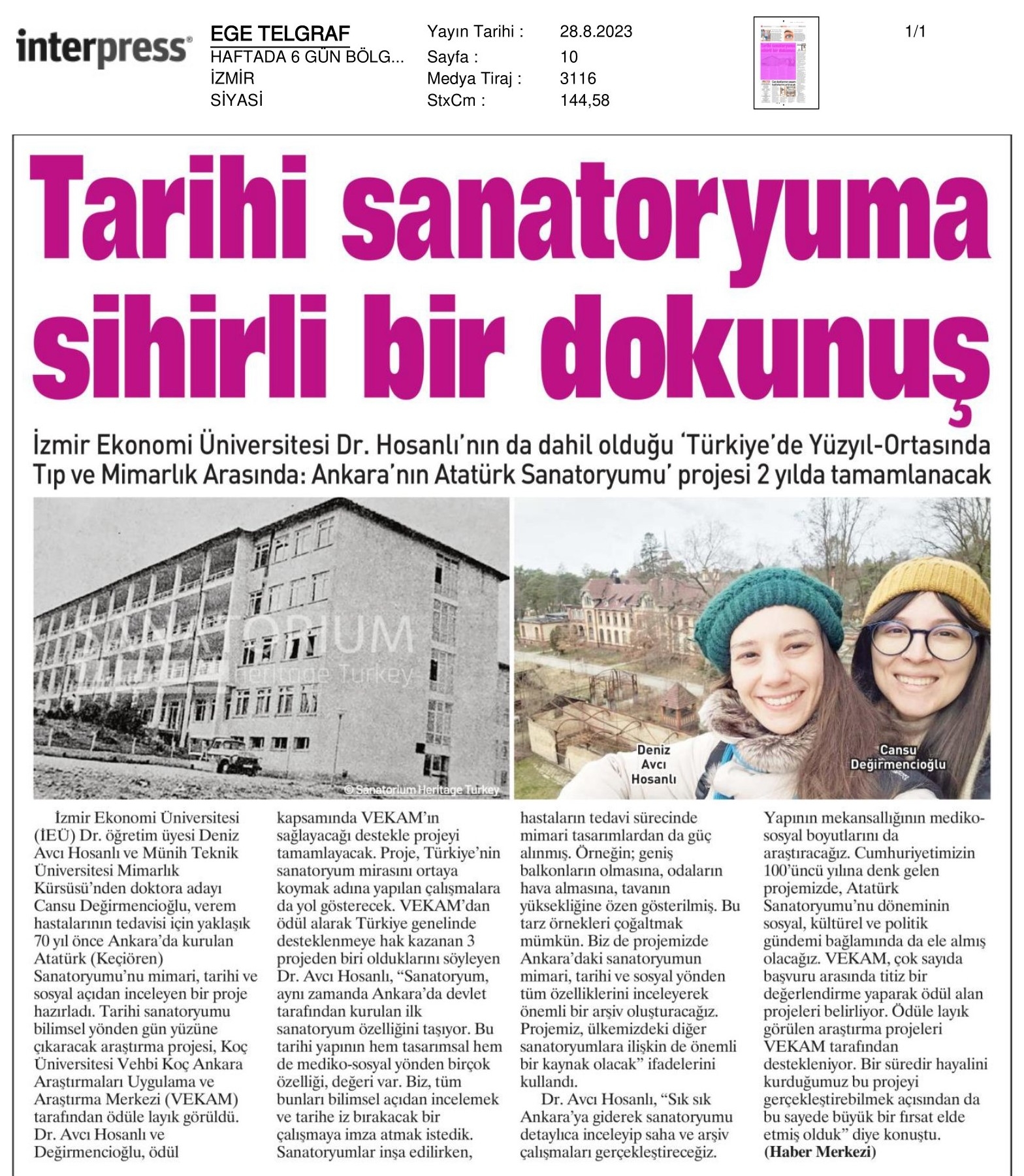İzmir’den Ankara’ya ‘Tarih’ Eli