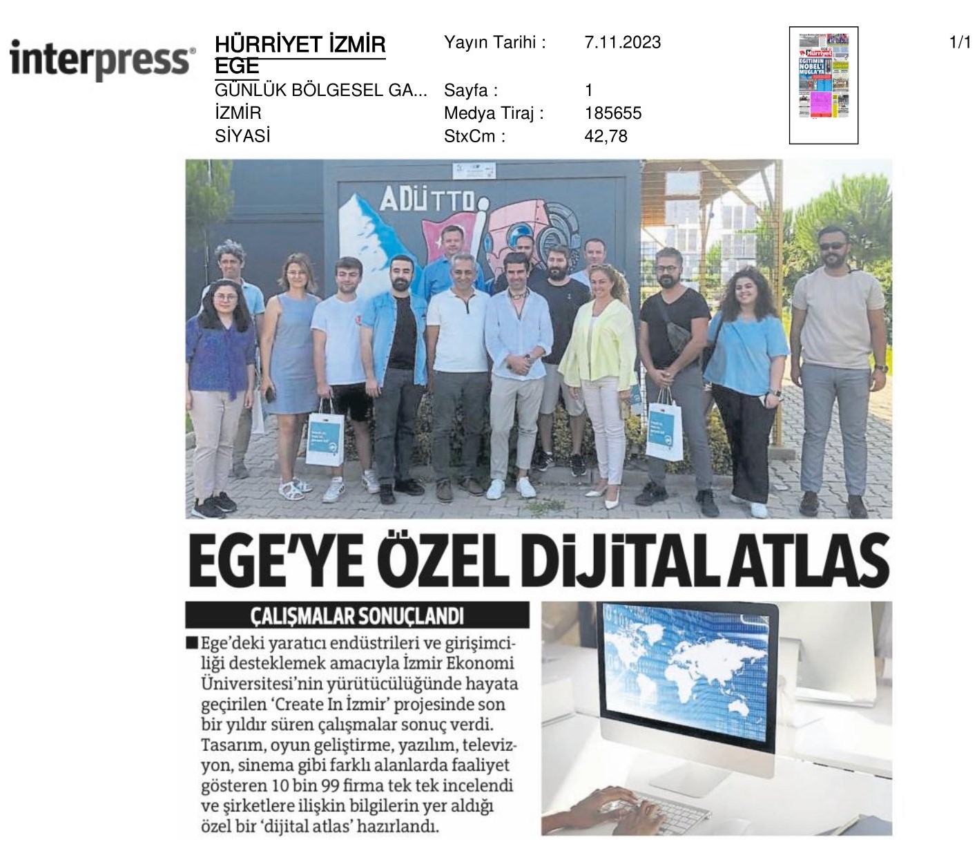 Ege’ye ‘Dijital Atlas’