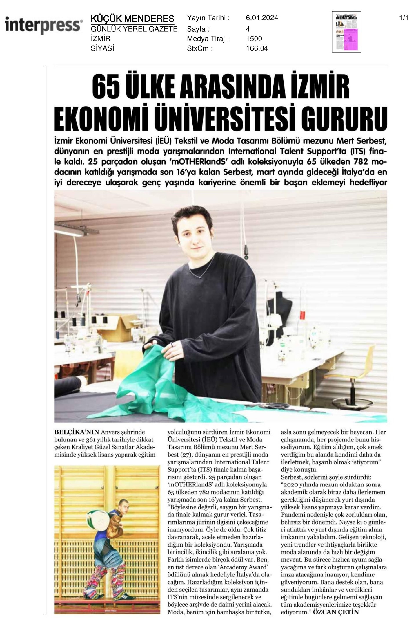 65 Ülke Arasında ‘İzmir Ekonomi’ Gururu