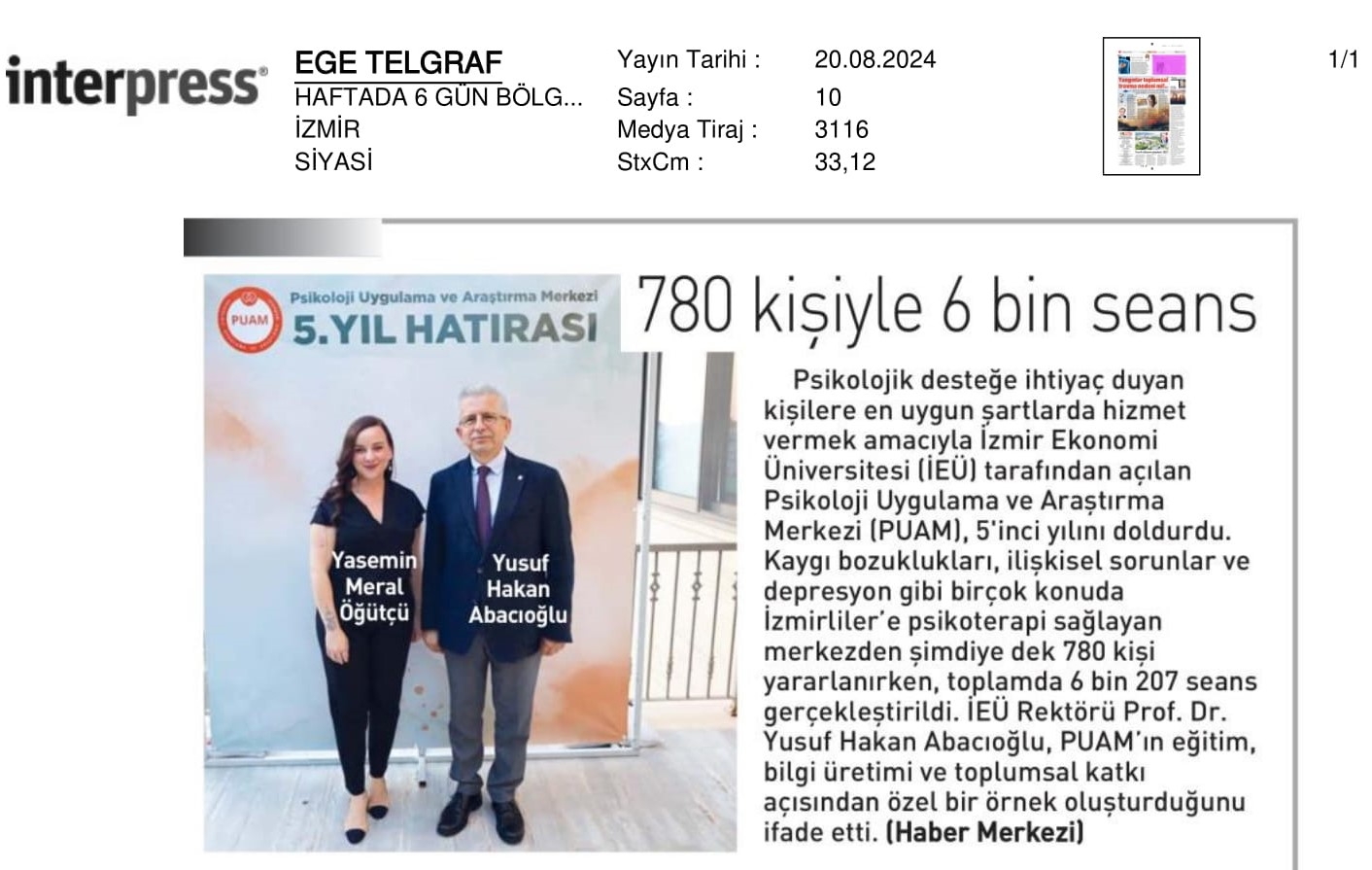 İzmir’e ‘Psikolojik’ Destek: 780 Kişiyle 6.207 Seans