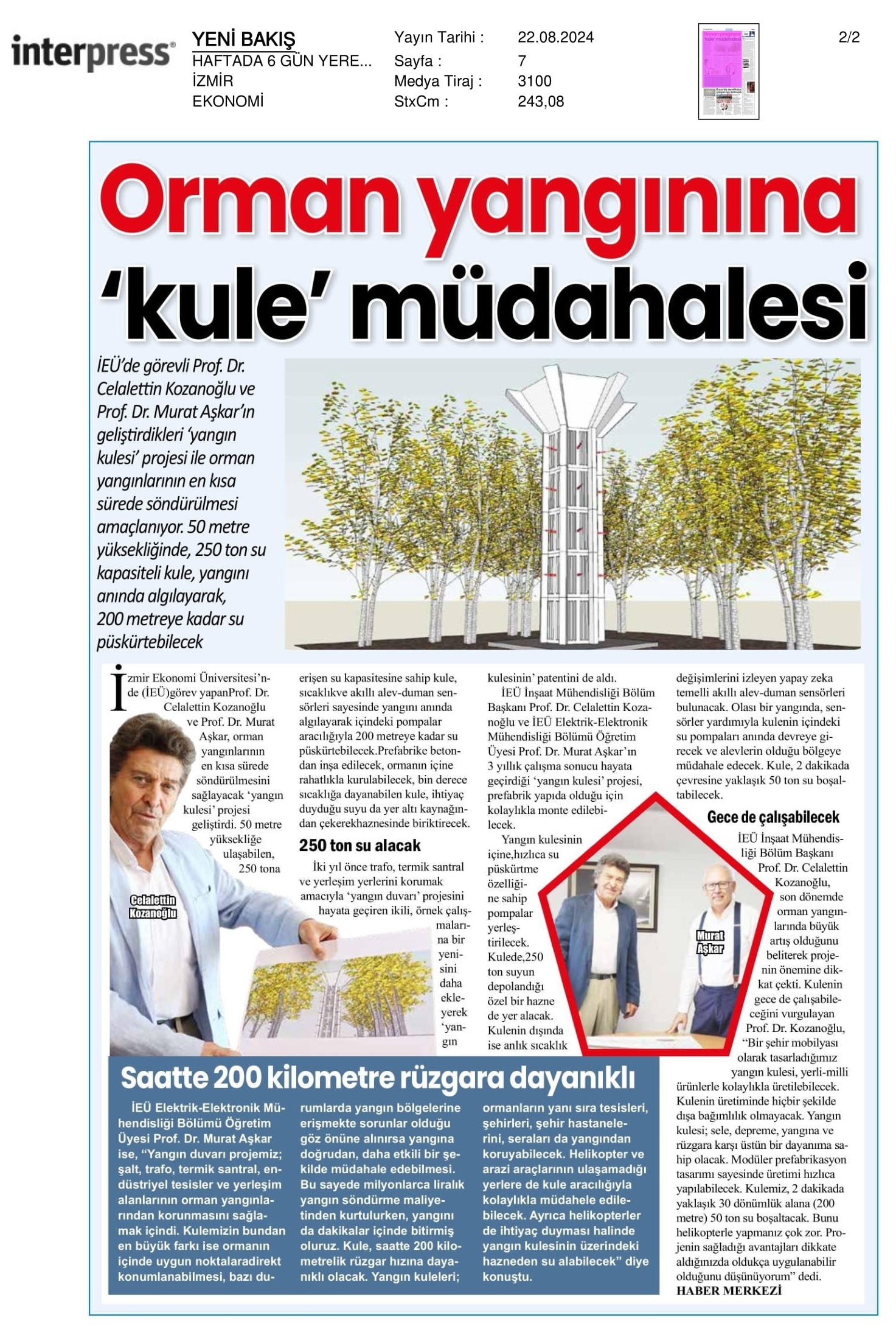 Orman Yangınlarına ‘Kule’ Müdahalesi