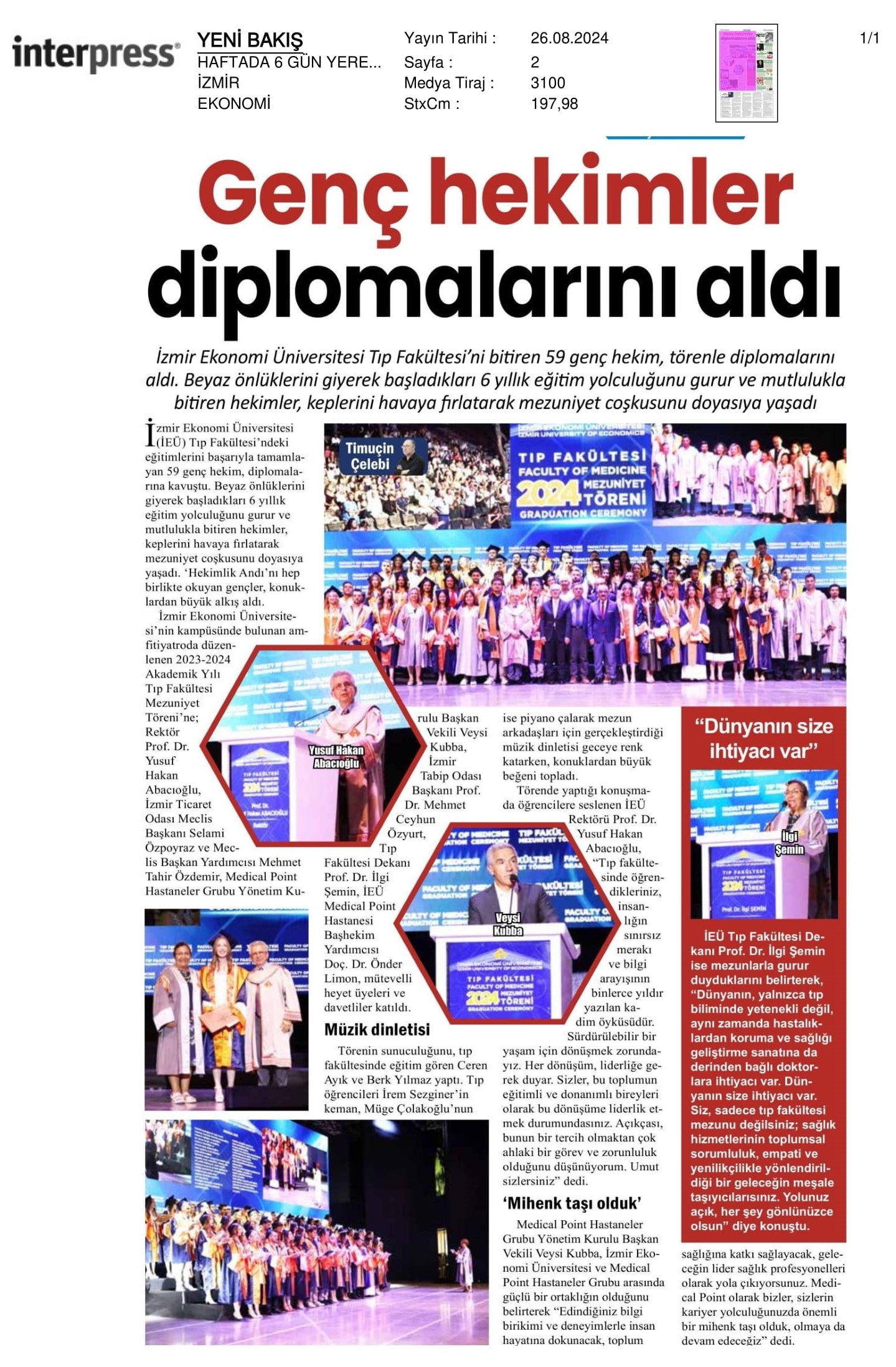 Diplomayı Aldılar, ‘Hekimlik Andı’nı Okudular