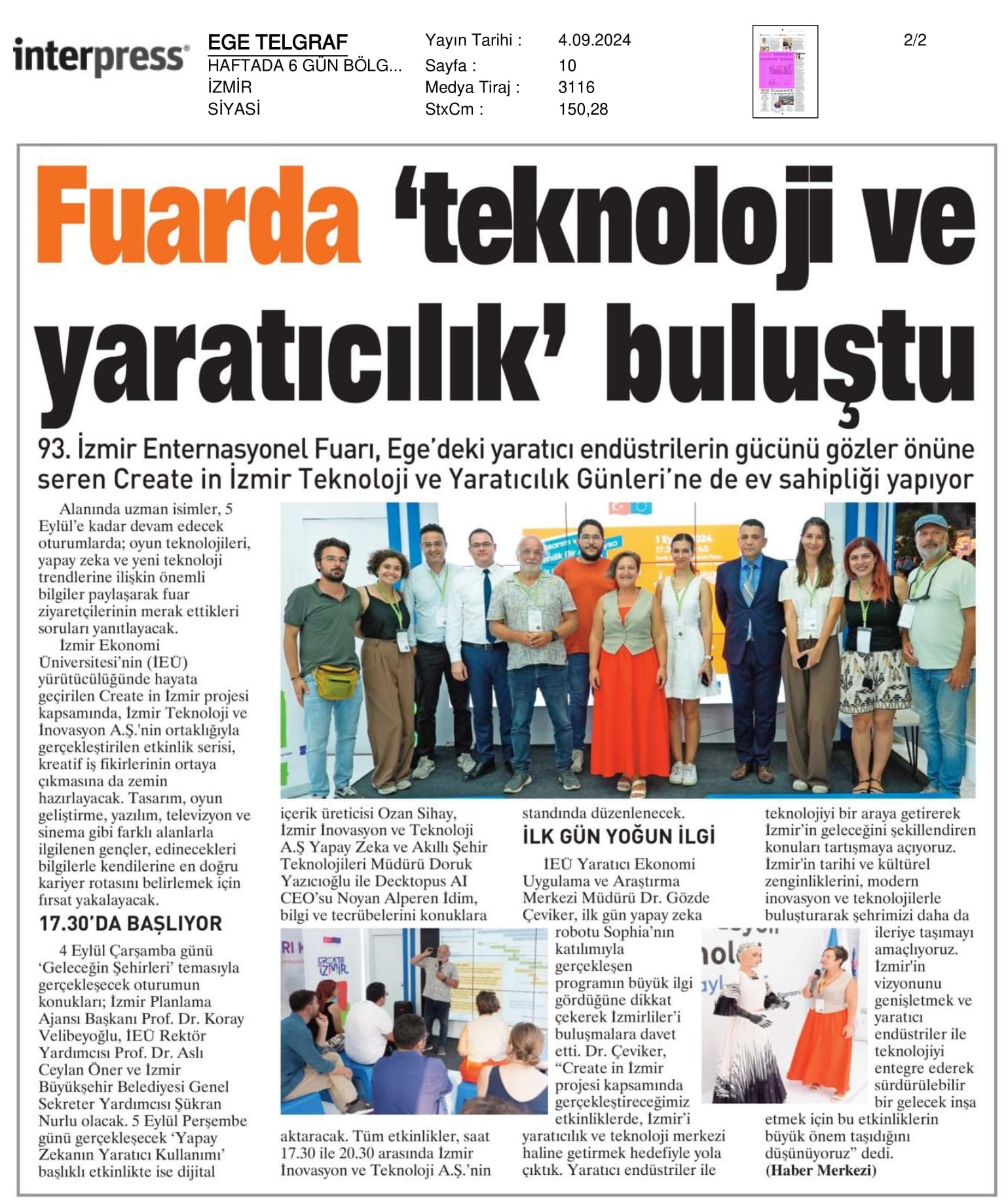 Fuarda ‘Teknoloji ve Yaratıcılık’ Buluşması