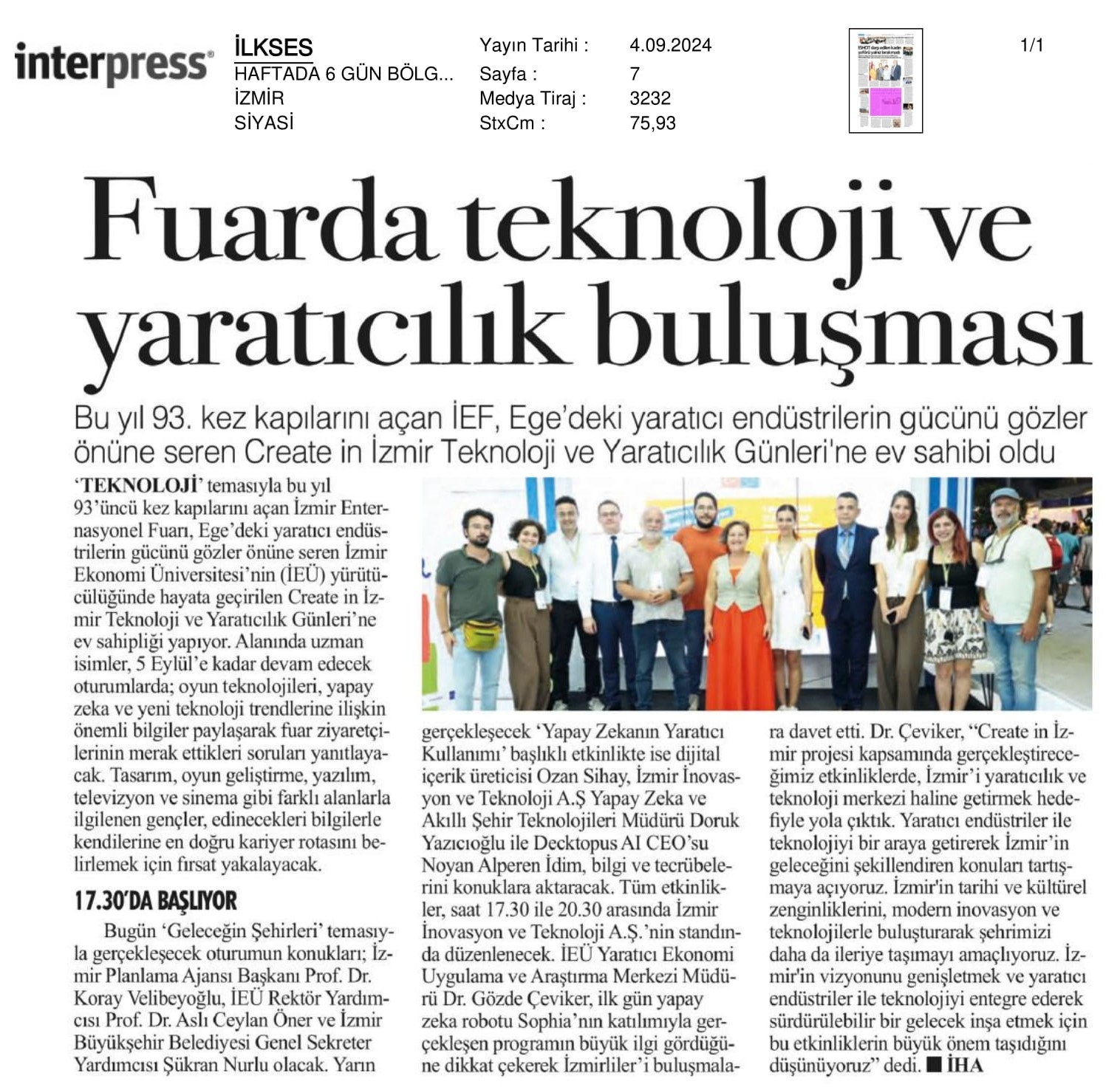 Fuarda ‘Teknoloji ve Yaratıcılık’ Buluşması