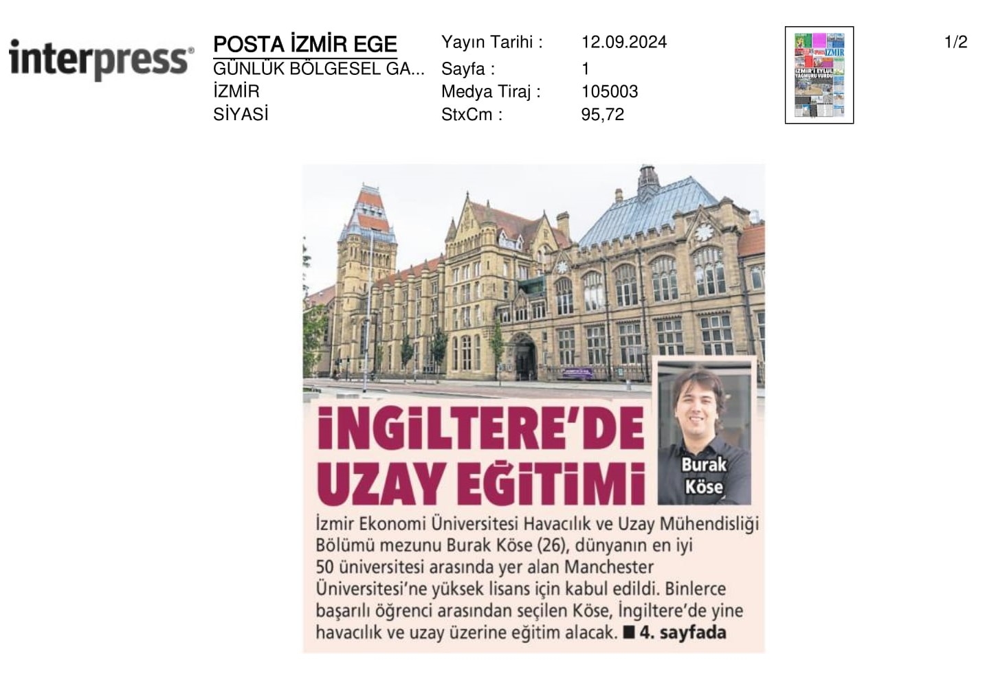 İngiltere’de Uzay Eğitimi