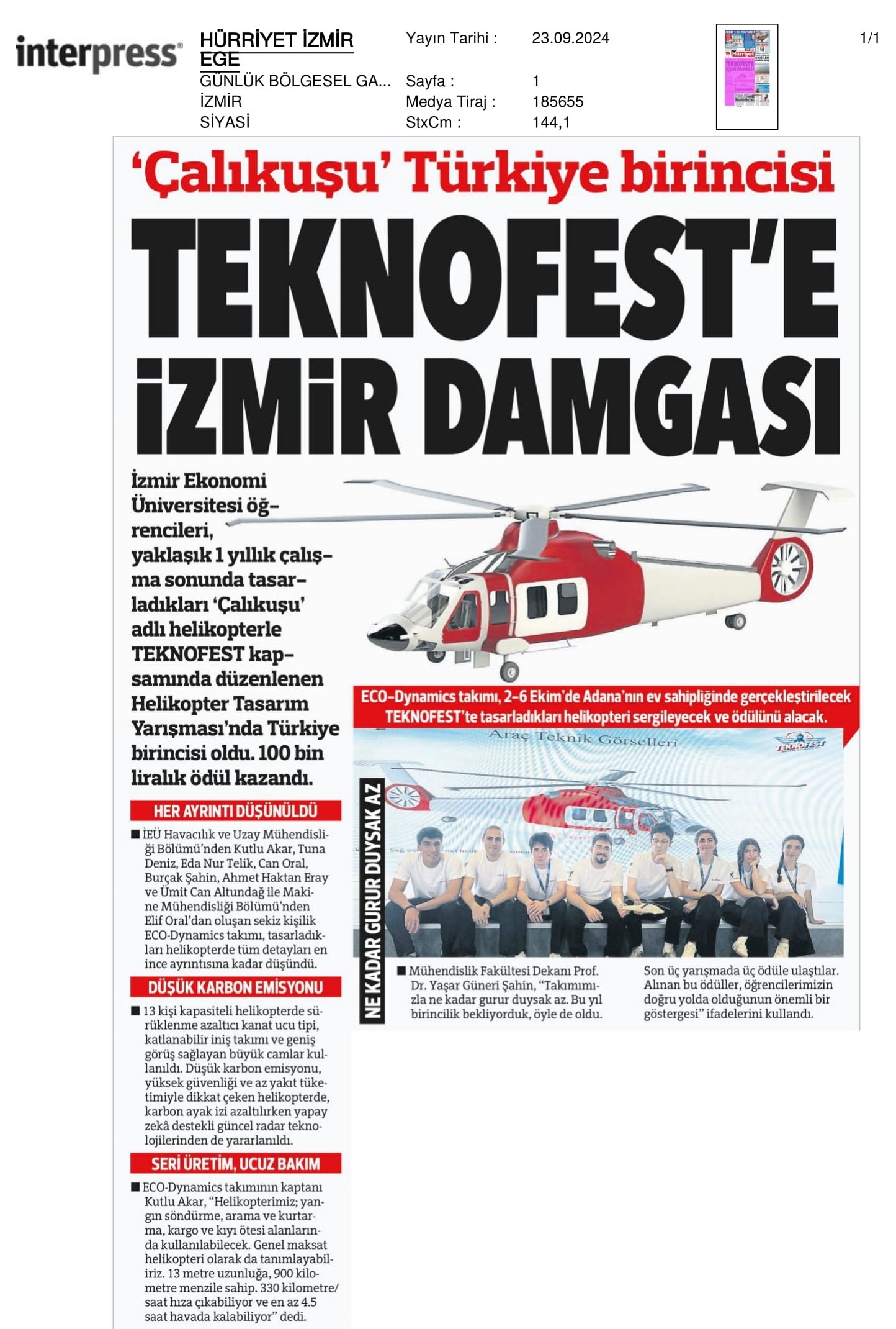 Helikopterle Ödüle Uçtular: ‘Çalıkuşu’ Türkiye Birincisi