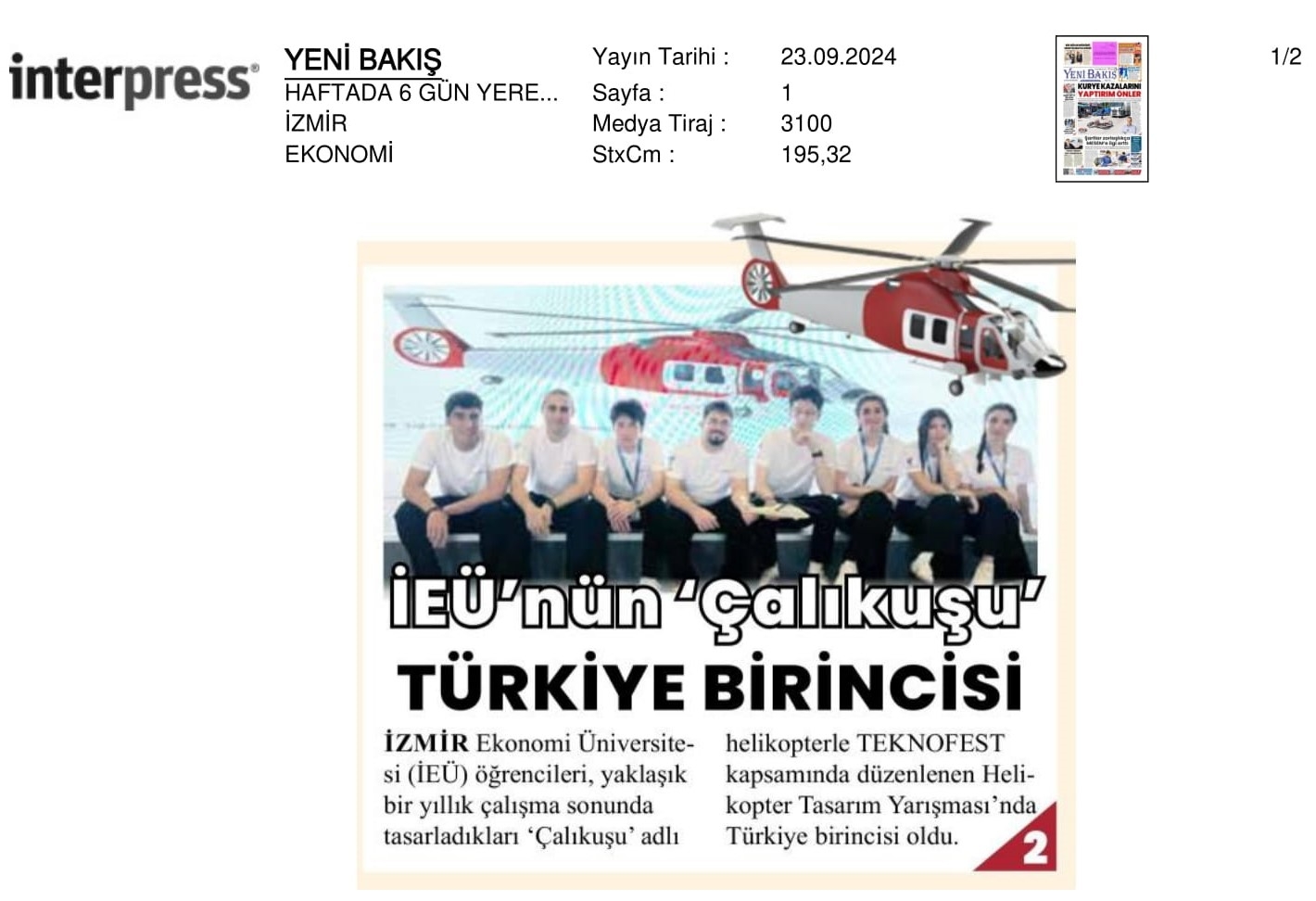 Helikopterle Ödüle Uçtular: ‘Çalıkuşu’ Türkiye Birincisi