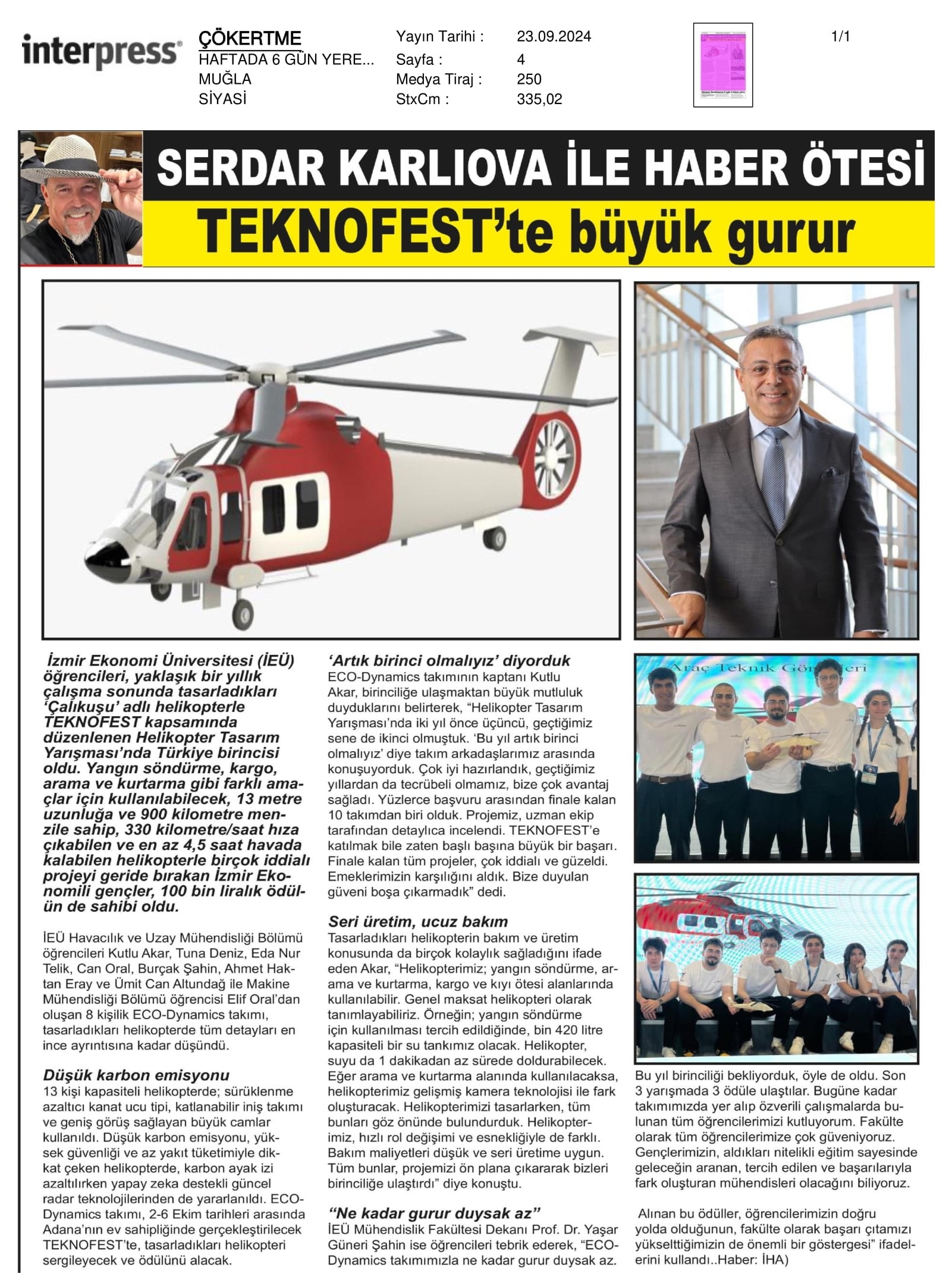 Helikopterle Ödüle Uçtular: ‘Çalıkuşu’ Türkiye Birincisi