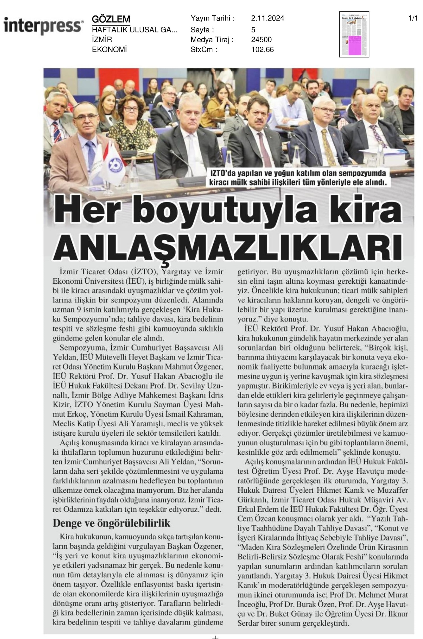 Kira Anlaşmazlıkları Her Boyutuyla Konuşuldu