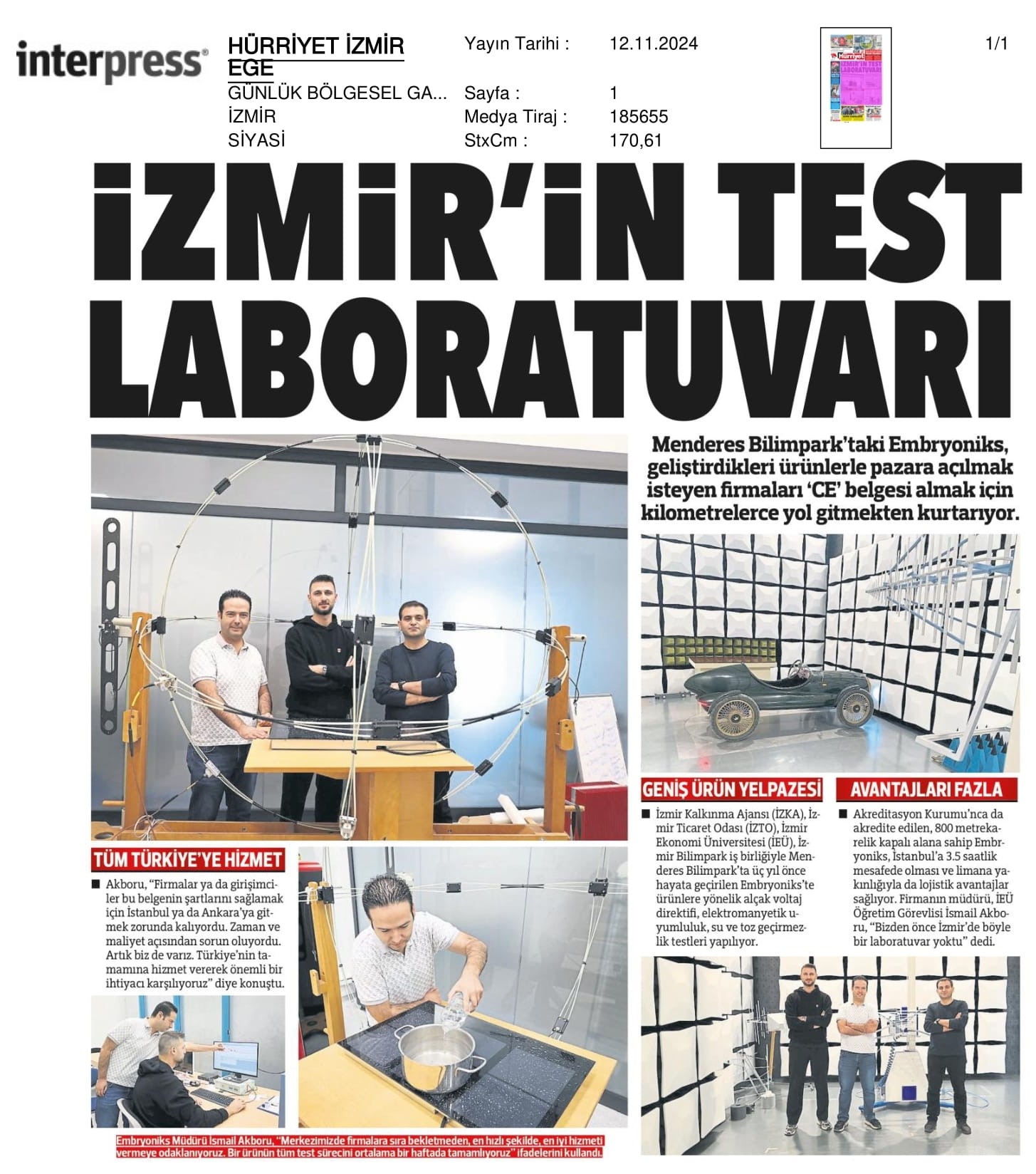 İzmir’in ‘Test’ Laboratuvarı